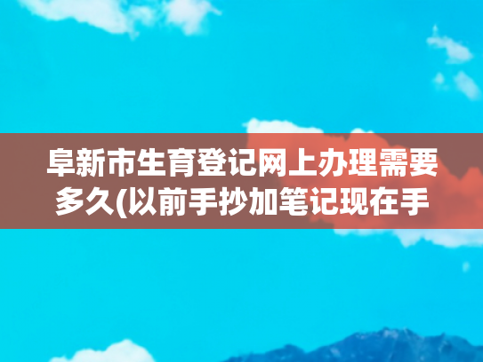 阜新市生育登记网上办理需要多久(以前手抄加笔记现在手机采数据)