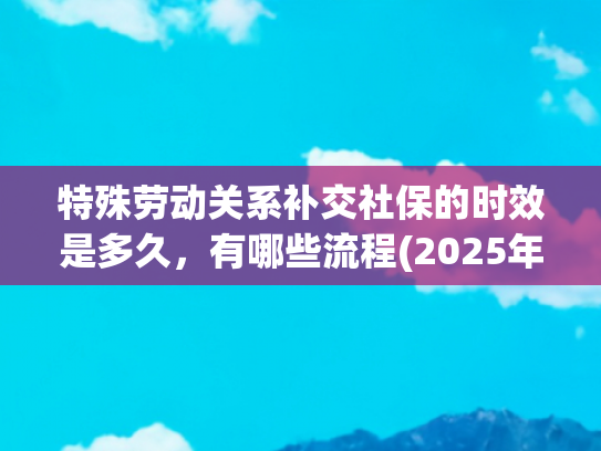 特殊劳动关系补交社保的时效是多久，有哪些流程(2025年一次性补缴社保全攻略：条件、流程及注意事项)
