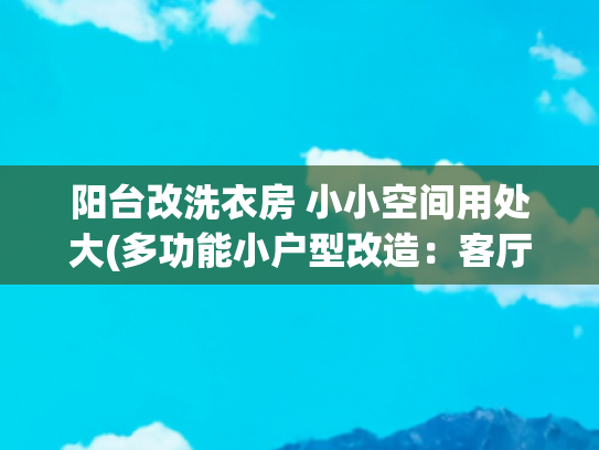 阳台改洗衣房 小小空间用处大(多功能小户型改造：客厅阳台变洗衣房，智慧生活新选择)