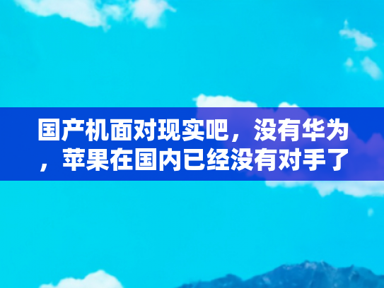 国产机面对现实吧，没有华为，苹果在国内已经没有对手了！