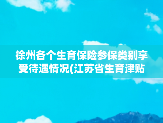 徐州各个生育保险参保类别享受待遇情况(江苏省生育津贴政策解读（2025最新版）)