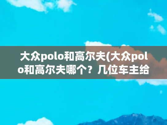 大众polo和高尔夫(大众polo和高尔夫哪个？几位车主给了答案，你赞同吗？)