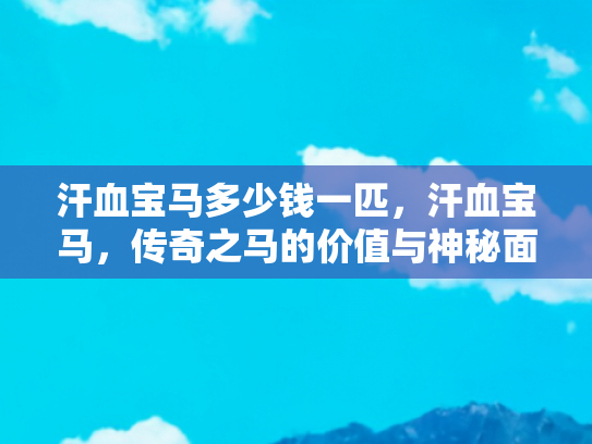 汗血宝马多少钱一匹，汗血宝马，传奇之马的价值与神秘面纱
