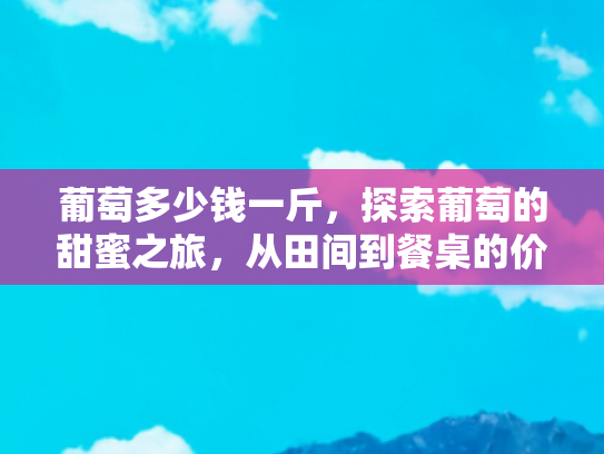 葡萄多少钱一斤，探索葡萄的甜蜜之旅，从田间到餐桌的价格奥秘