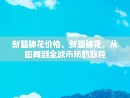 新疆棉花价格，新疆棉花，从田间到全球市场的旅程