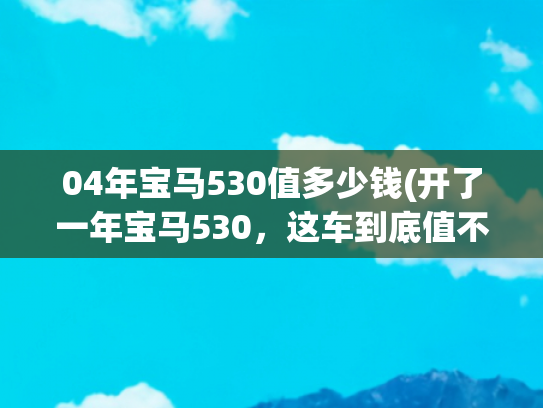 04年宝马530值多少钱(开了一年宝马530，这车到底值不值？老司机掏心窝子说说大实话)