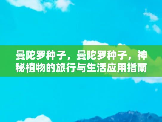 曼陀罗种子，曼陀罗种子，神秘植物的旅行与生活应用指南
