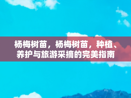 杨梅树苗，杨梅树苗，种植、养护与旅游采摘的完美指南