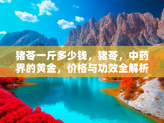 猪苓一斤多少钱，猪苓，中药界的黄金，价格与功效全解析