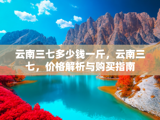 云南三七多少钱一斤，云南三七，价格解析与购买指南