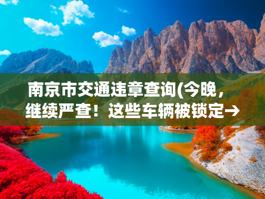 南京市交通违章查询(今晚， 继续严查！这些车辆被锁定→)