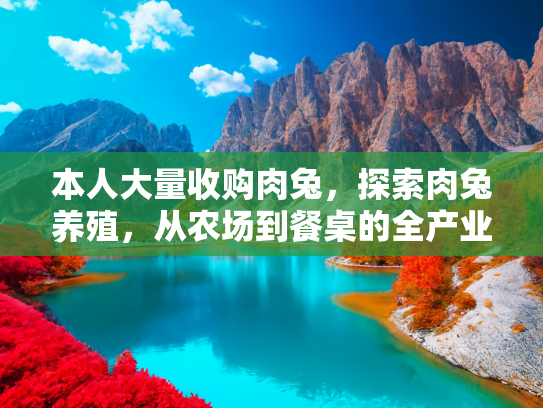 本人大量收购肉兔，探索肉兔养殖，从农场到餐桌的全产业链解析
