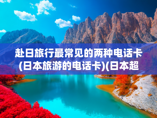 赴日旅行最常见的两种电话卡(日本旅游的电话卡)(日本超超超详细自由行保姆级攻略：准备篇+交通篇)