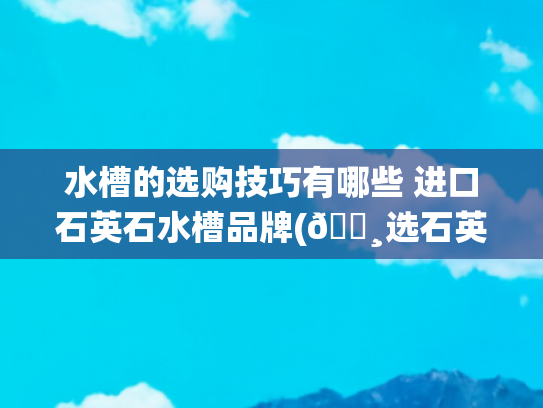 水槽的选购技巧有哪些 进口石英石水槽品牌(😸选石英石水槽真的香！不后悔的选择)