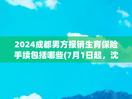 2024成都男方报销生育保险手续包括哪些(7月1日起，沈阳生育津贴发放方式有重大调整！)