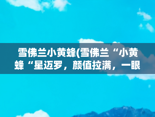 雪佛兰小黄蜂(雪佛兰“小黄蜂“星迈罗，颜值拉满，一眼就沦陷)