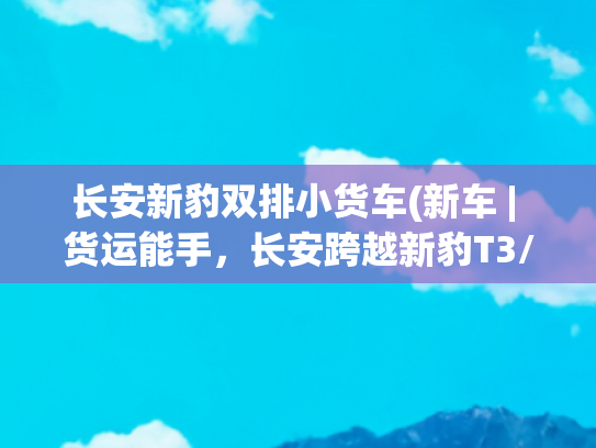长安新豹双排小货车(新车 | 货运能手，长安跨越新豹T3/跨越王X3 EV等上市，售4.88万元起)