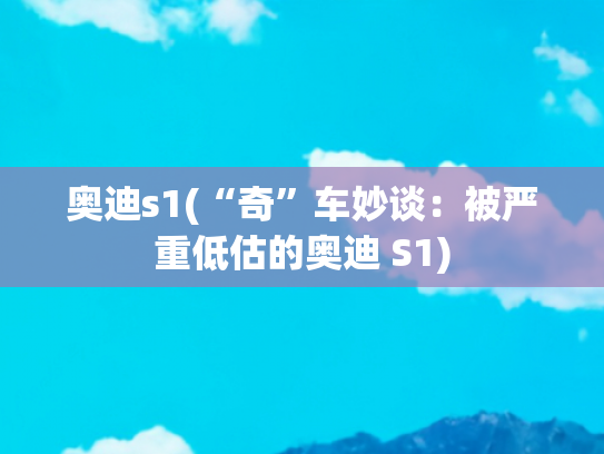 奥迪s1(“奇”车妙谈：被严重低估的奥迪 S1)